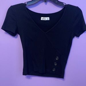 Hollister black v neck t-shirt